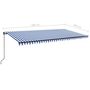 Voir la diapositive 6 : VIDAXL Auvent manuel retractable 600x350 cm Bleu et blanc