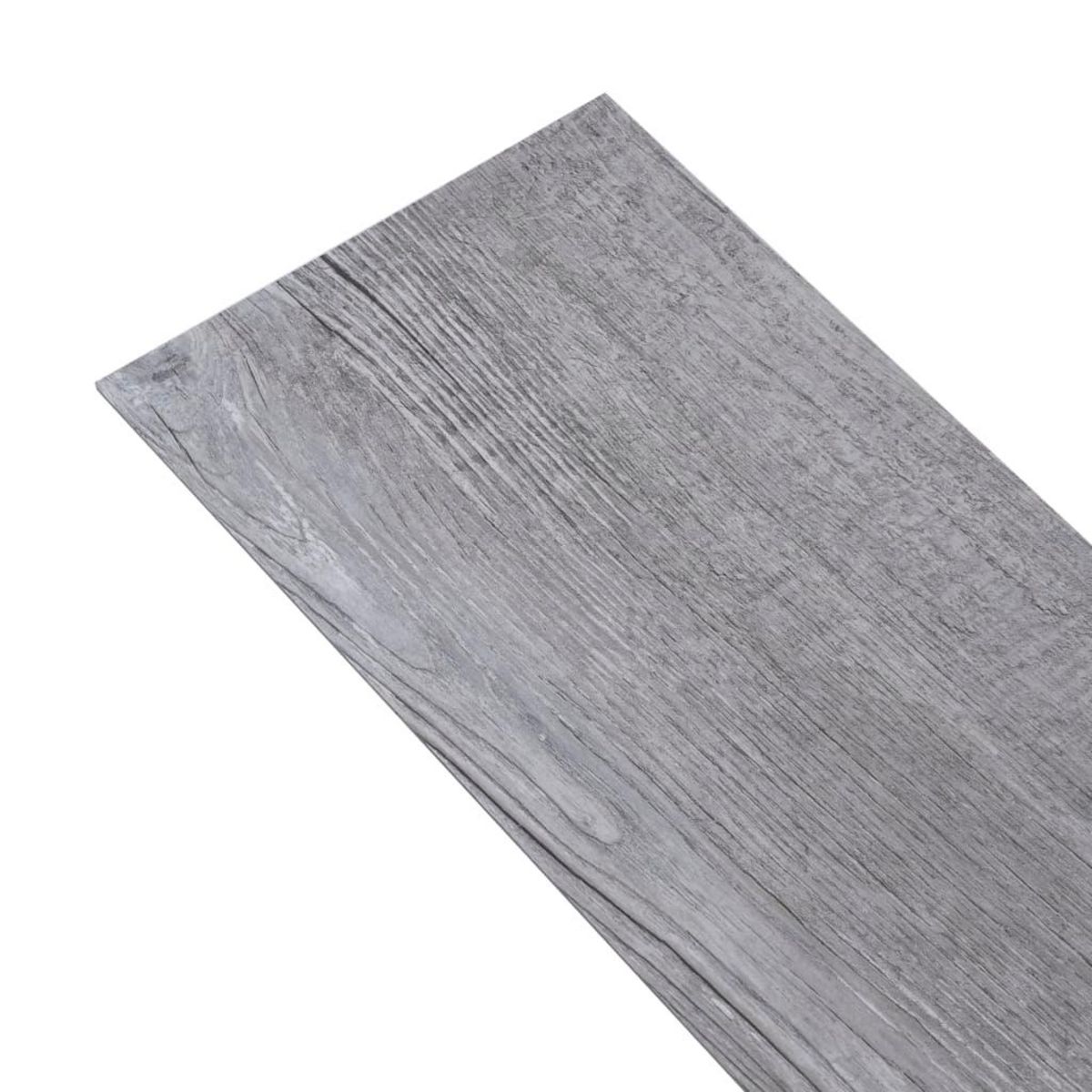 VIDAXL Dalles de plancher PVC 5,02 m^2 2 mm autoadhesif gris bois mat