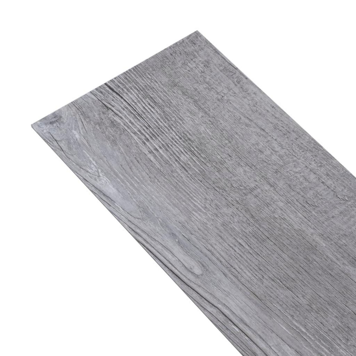 VIDAXL Dalles de plancher PVC 5,02 m^2 2 mm autoadhesif gris bois mat