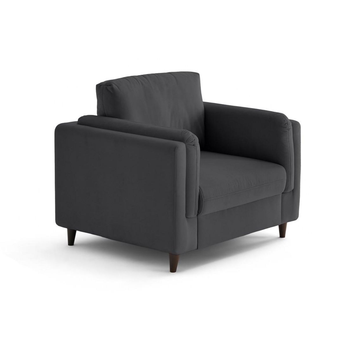 LISA DESIGN Brooke - fauteuil en velours pieds en bois