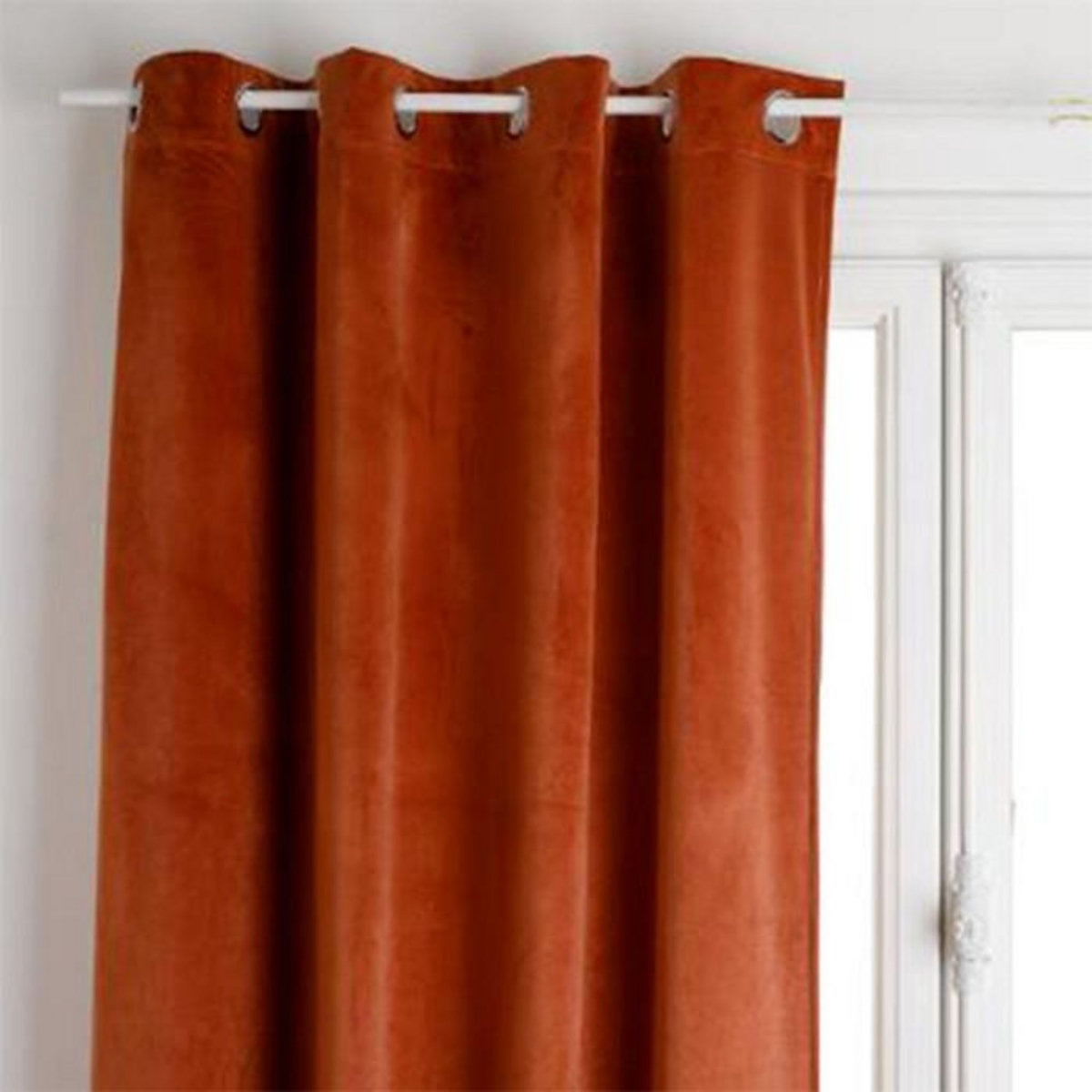 ATMOSPHERA Rideau Occultant Velours  Dolce  140x260cm Terracotta