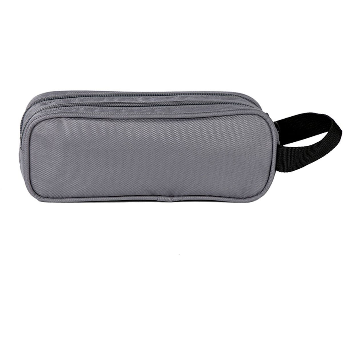 AUCHAN Trousse 2 compartiments rectangle grise