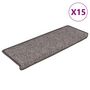Voir la diapositive 2 : VIDAXL Tapis d'escalier autocollants 15 pcs 65x21x4 cm Gris et beige