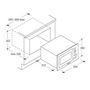 Voir la diapositive 2 : Candy Micro-ondes grill encastrable 20l 800w inox - mic201ex