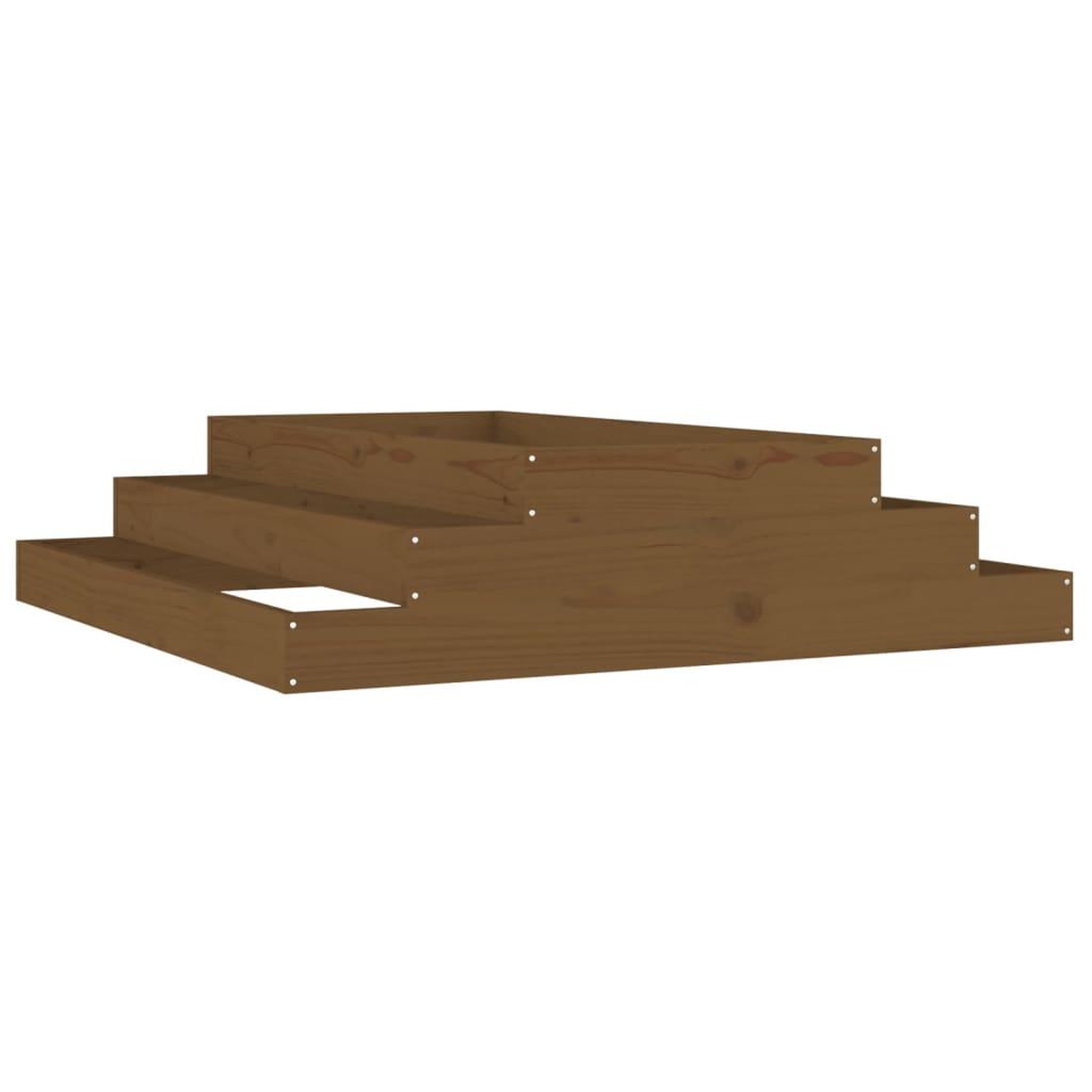 Voir la diapositive 2 : VIDAXL Jardiniere Marron miel 110x110x27 cm Bois massif de pin