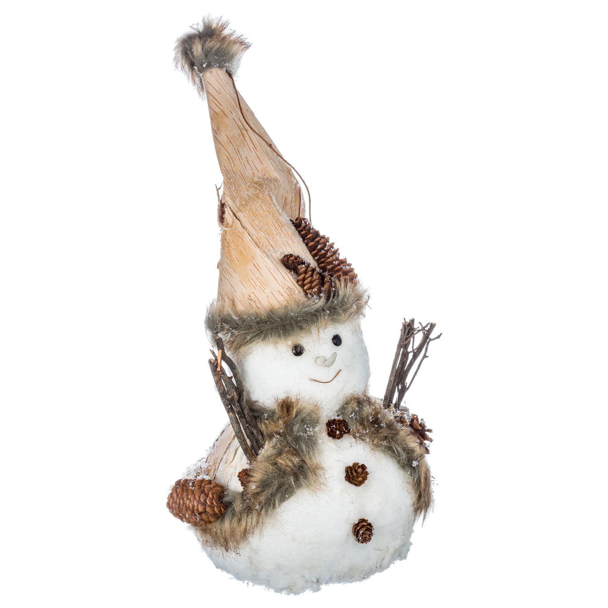 FEERIC LIGHT & CHRISTMAS Décoration de noël en bois petit bonhomme terre sauvage - beige
