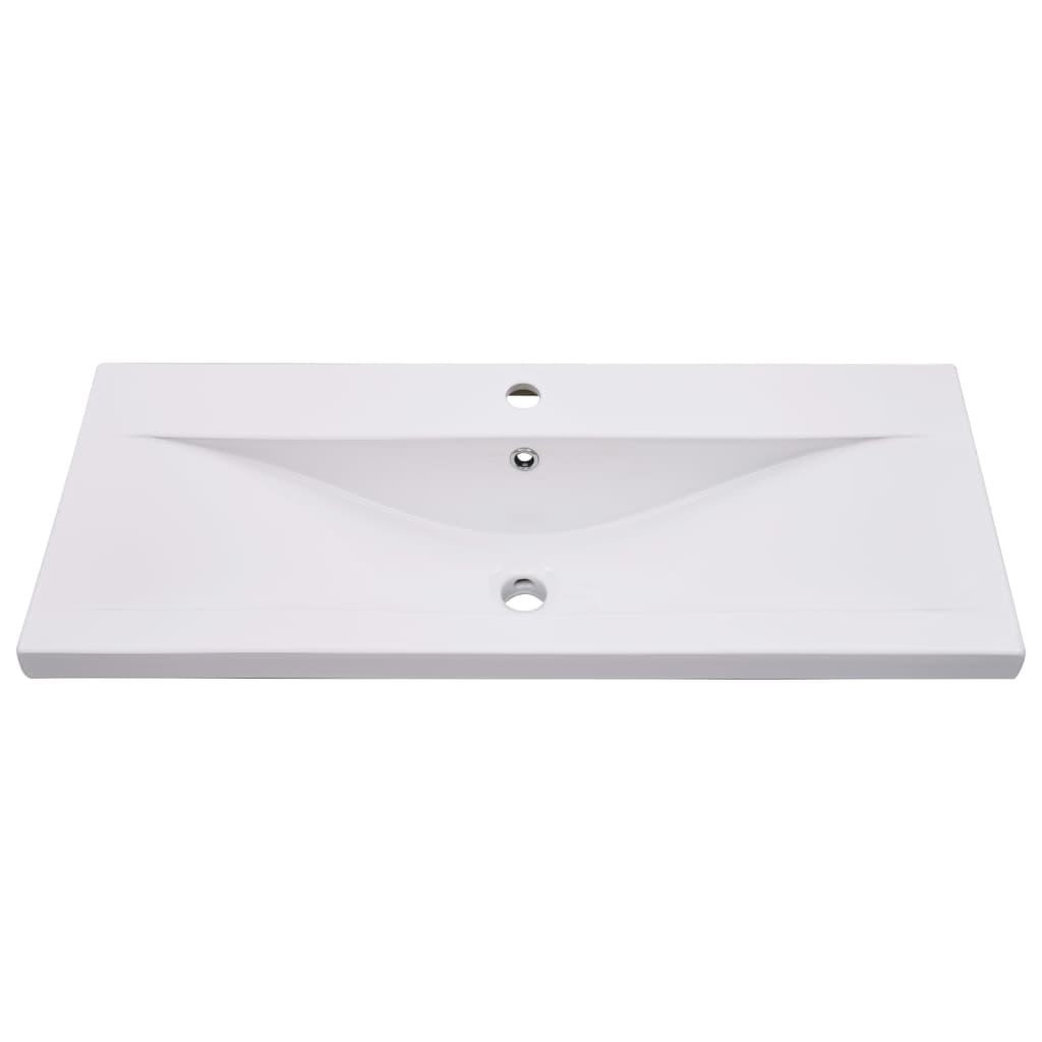 Voir la diapositive 3 : VIDAXL Lavabo encastre 91 x 39,5 x 18,5 cm Ceramique Blanc