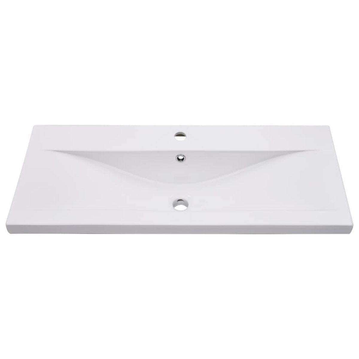 VIDAXL Lavabo encastre 91 x 39,5 x 18,5 cm Ceramique Blanc