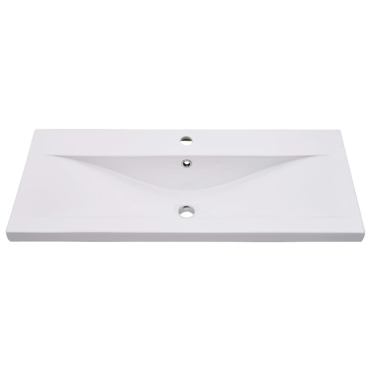 VIDAXL Lavabo encastre 91 x 39,5 x 18,5 cm Ceramique Blanc