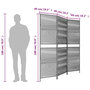 Voir la diapositive 6 : VIDAXL Cloison de separation 3 panneaux gris resine tressee