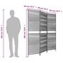 Voir la diapositive 6 : VIDAXL Cloison de separation 3 panneaux gris resine tressee