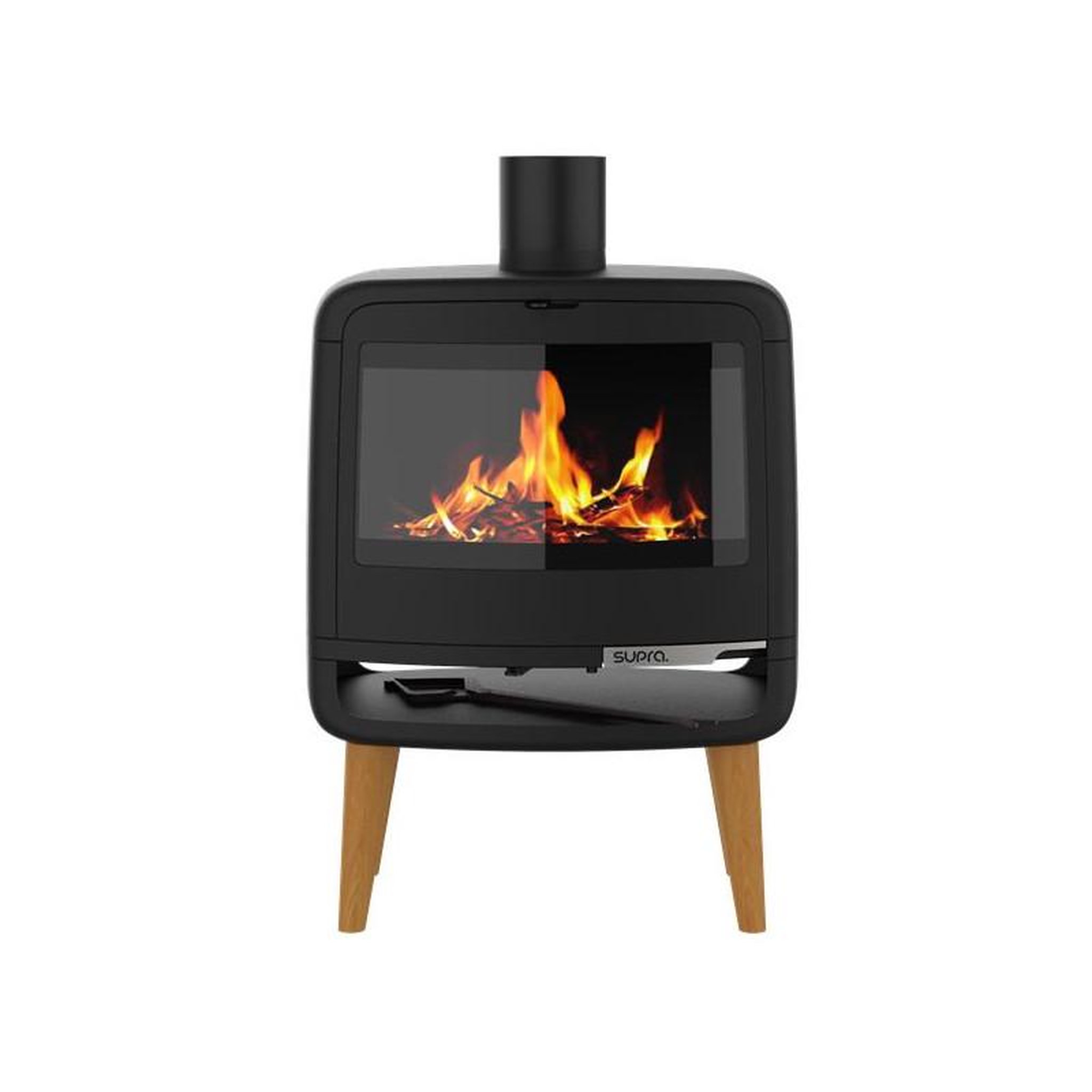 Voir la diapositive 3 : Supra Poêle à bois fonte 10kw noir - fr9016130b