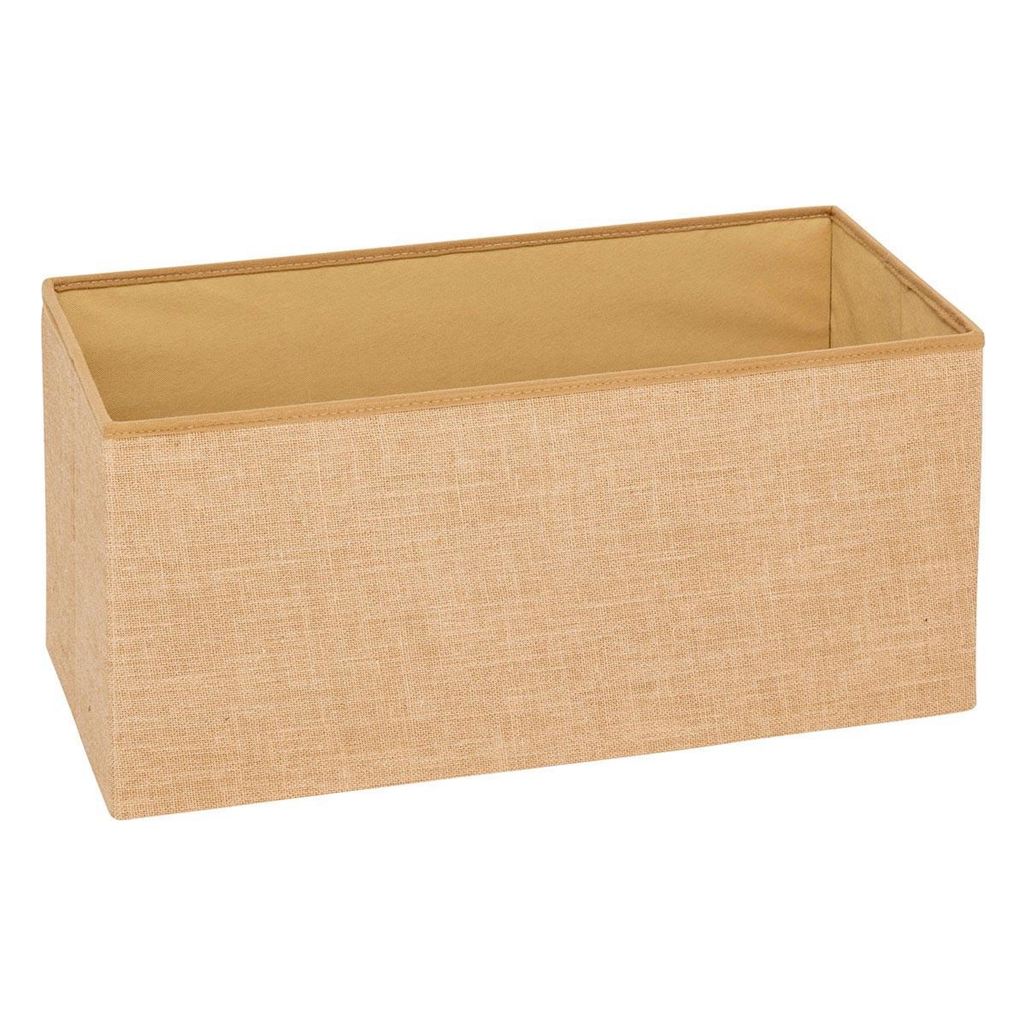 Voir la diapositive 2 : FIVE Pouf coffre pliant  toile de jute  76cm naturel