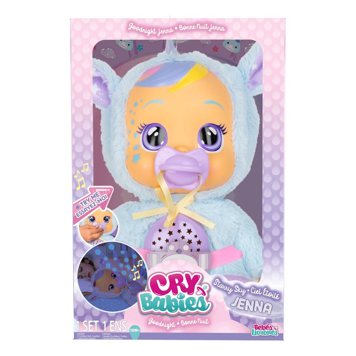 IMC TOYS Poupon à fonction - CRY Babies bonne nuit Jenna 