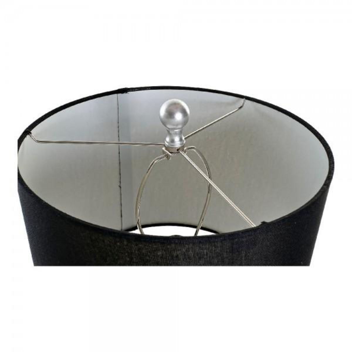 MARKET24 Lampe de bureau DKD Home Decor Noir Argent Polyester Acrylique Résine 220 V 60 W (33 x 33 x 74 cm)