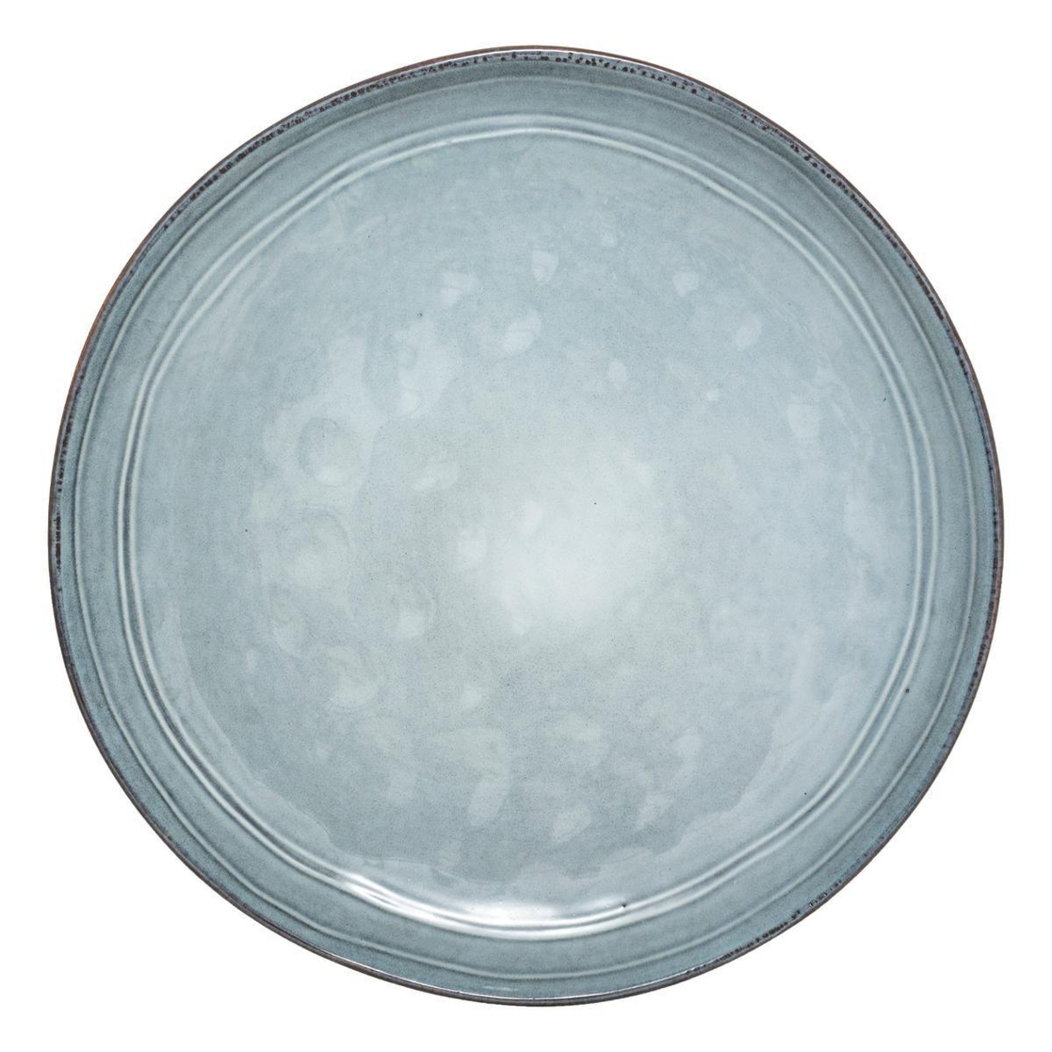 SECRET DE GOURMET Lot de 6 assiettes plates  flower  26cm bleu