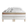 Voir la diapositive 1 : MARMOTTES&CO Pack prêt à dormir matelas LE COSY 200x200cm Mémoire de forme - Ep. 30cm + double sommiers Blanc + 2 oreillers + couette