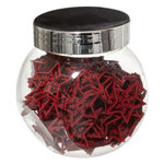 FEERIC LIGHT & CHRISTMAS Lot de 100 Étoiles en Bois  Bocal  7cm Rouge