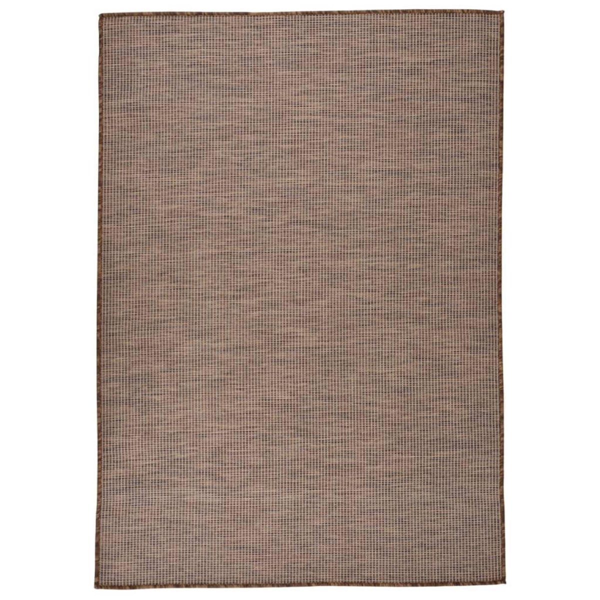 VIDAXL Tapis a tissage plat d'exterieur 160x230 cm Marron