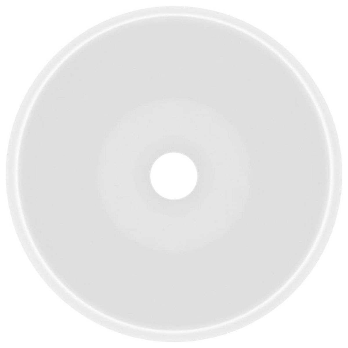 VIDAXL Lavabo rond de luxe Blanc mat 40x15 cm Ceramique