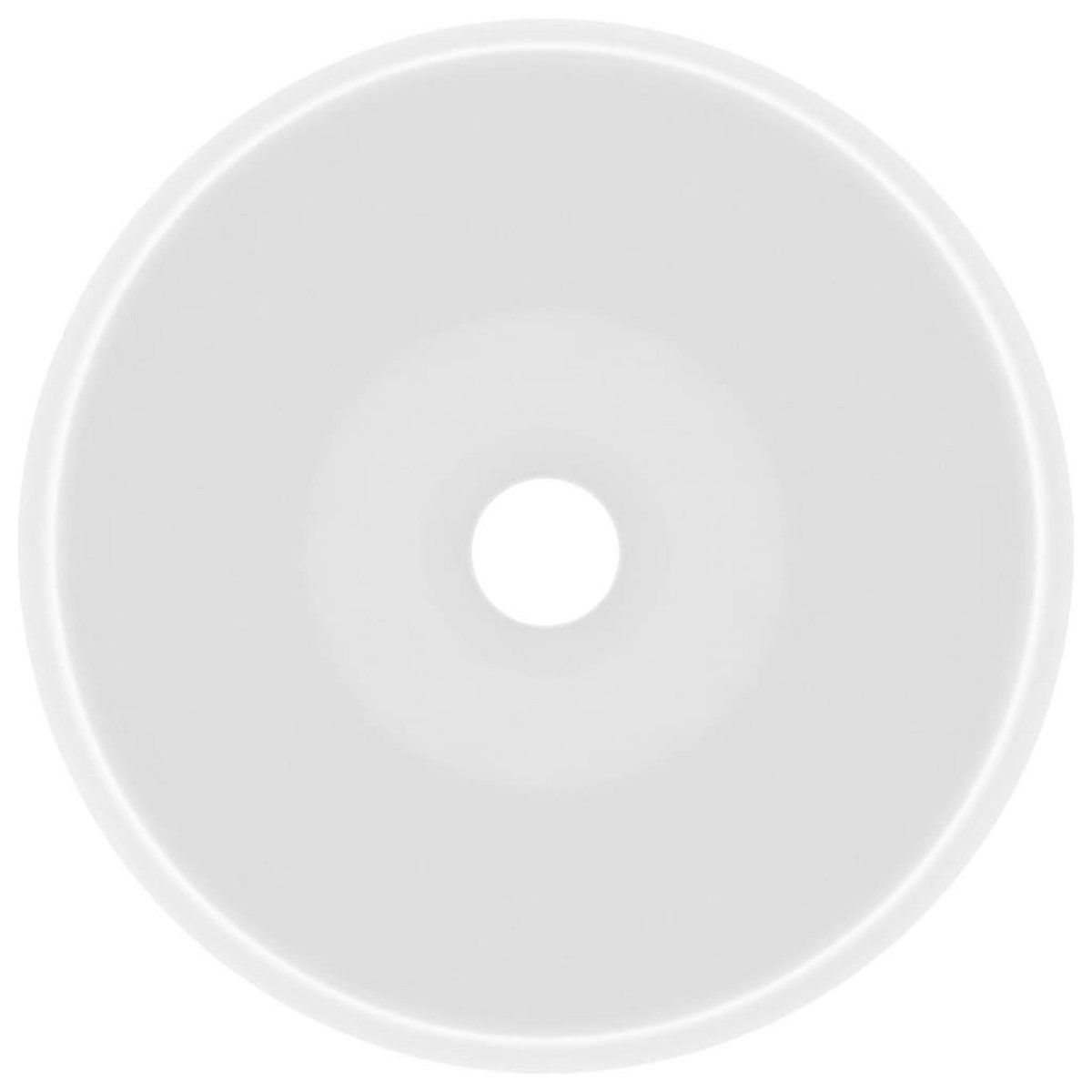 VIDAXL Lavabo rond de luxe Blanc mat 40x15 cm Ceramique