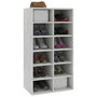 Voir la diapositive 3 : VIDAXL Etagere a chaussures Gris beton 54x34x100,5 cm Bois ingenierie
