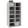 Voir la diapositive 3 : VIDAXL Etagere a chaussures Gris beton 54x34x100,5 cm Bois ingenierie