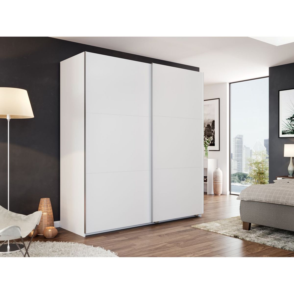 Armoire 2 Portes Coulissantes L180cm cm SEVILLE