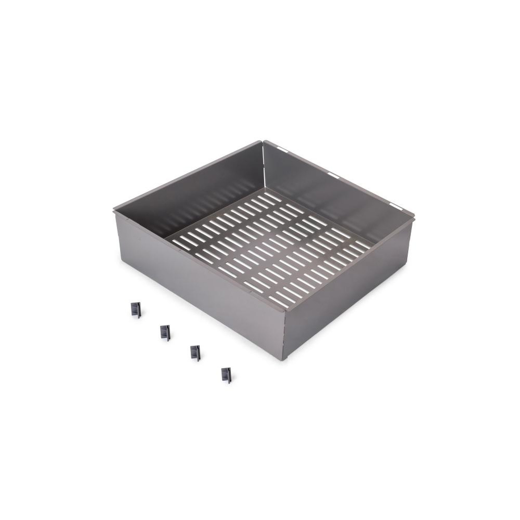 EMUCA SRL Panier métallique pour armoires et dressings Quartz -  440 (M60) -  Acier -  Titane