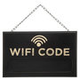 Voir la diapositive 1 : ATMOSPHERA Plaque de Porte Déco  Wifi Code  35cm Noir