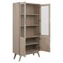 Voir la diapositive 2 : TOILINUX Vitrine en MDF et verre 4 portes et 4 étagères - Beige