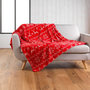 Voir la diapositive 6 : Paris Prix Plaid Flanelle Poche Pieds  Holly  125x150cm Rouge
