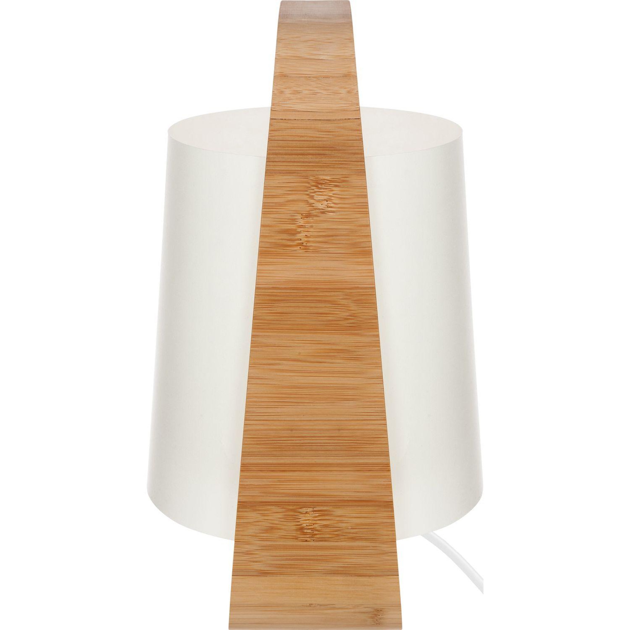 Voir la diapositive 4 : ATMOSPHERA Lampe en bambou life - h. 35 cm - blanc