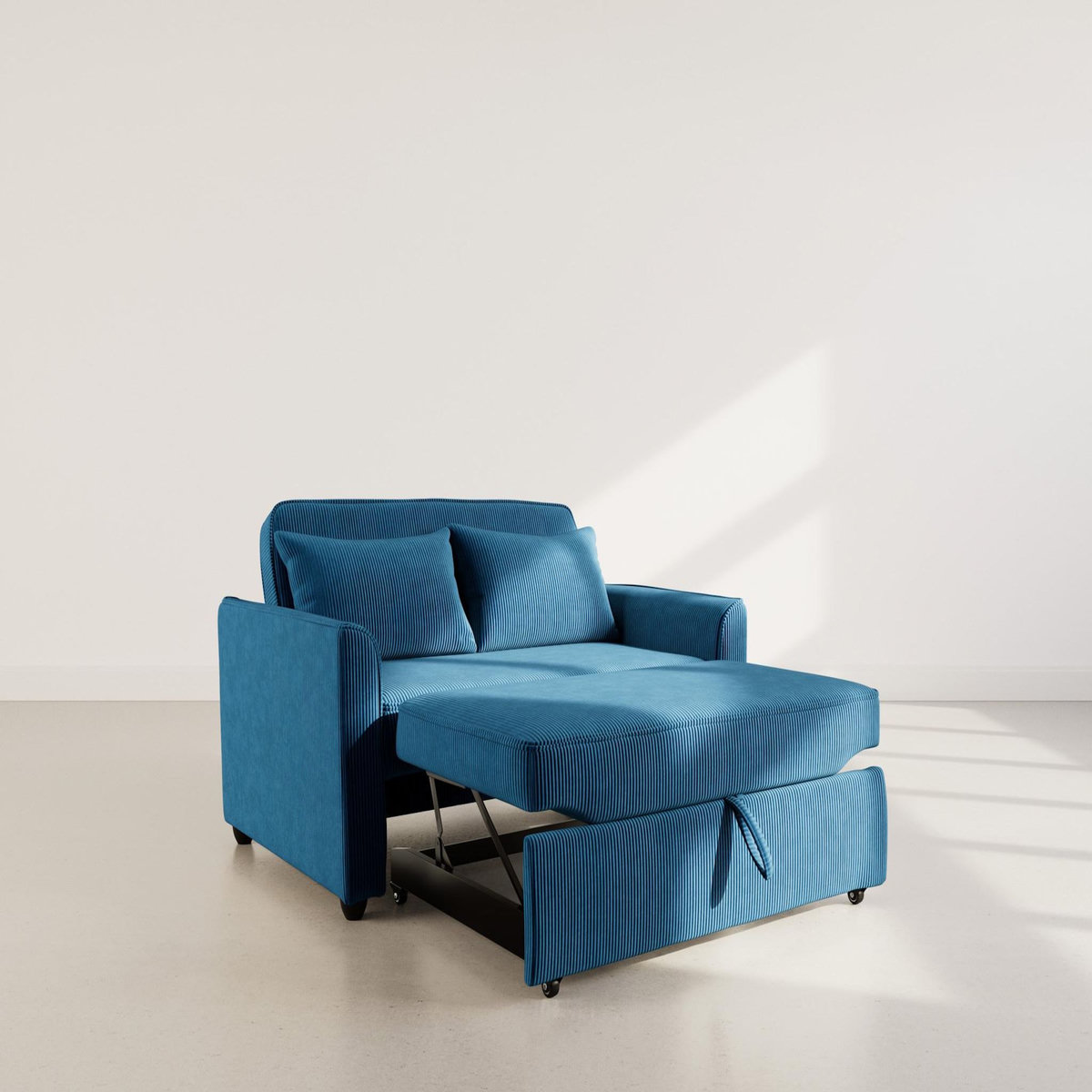 BEST MOBILIER Ernest - canapé droit 2 places convertible en velours côtelé