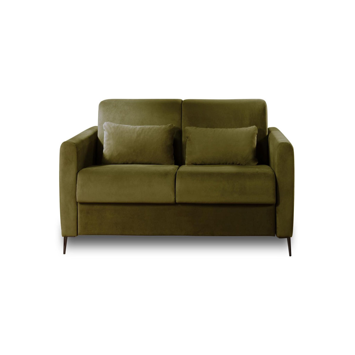 LISA DESIGN Owen - canapé 3 places convertible express couchage quotidien 140 cm matelas 12 cm en velours