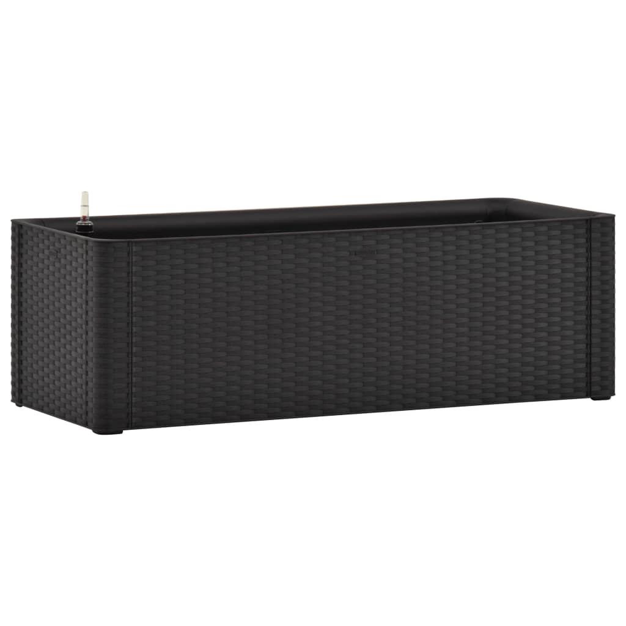 Voir la diapositive 2 : VIDAXL Lit sureleve de jardin systeme arrosage anthracite 100x43x33 cm