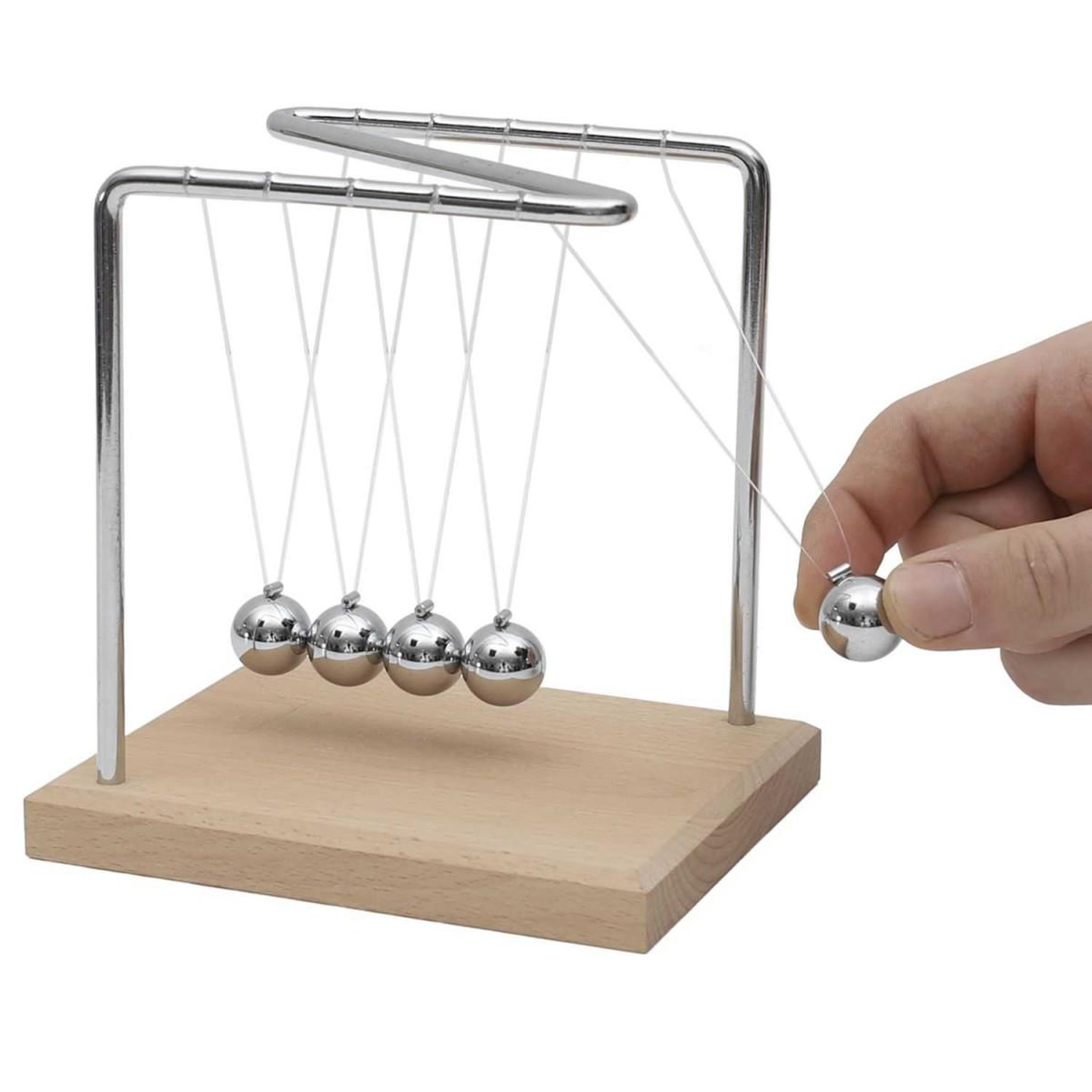 Voir la diapositive 3 : The Home Deco Factory Pendule de newton déco  hypnotique  15cm gris