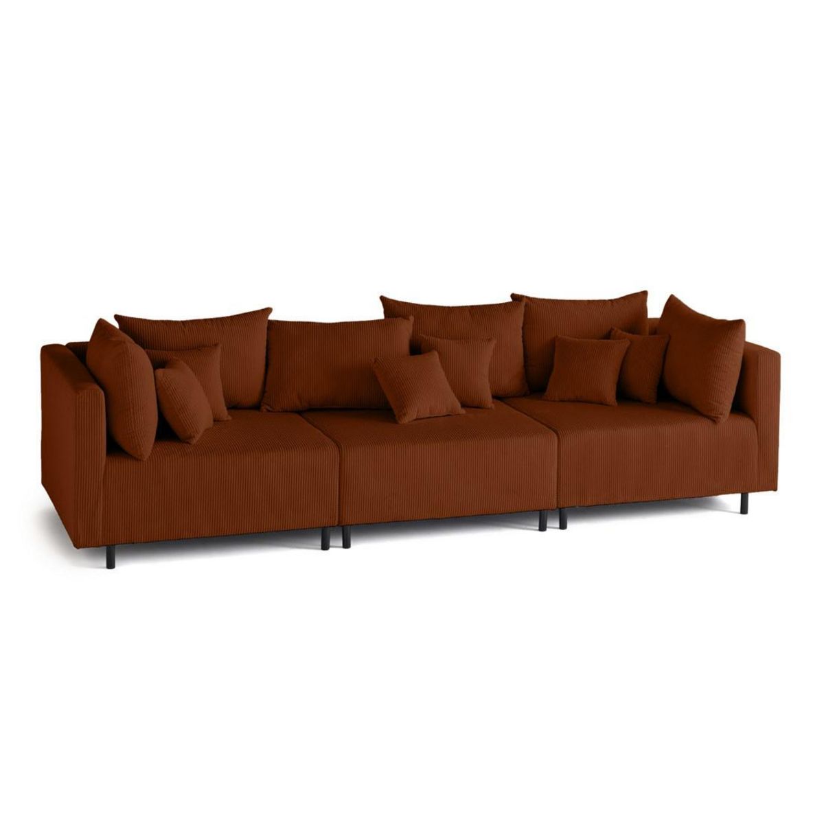 LISA DESIGN Edinburg - canapé modulable 3 places - velours côtelé