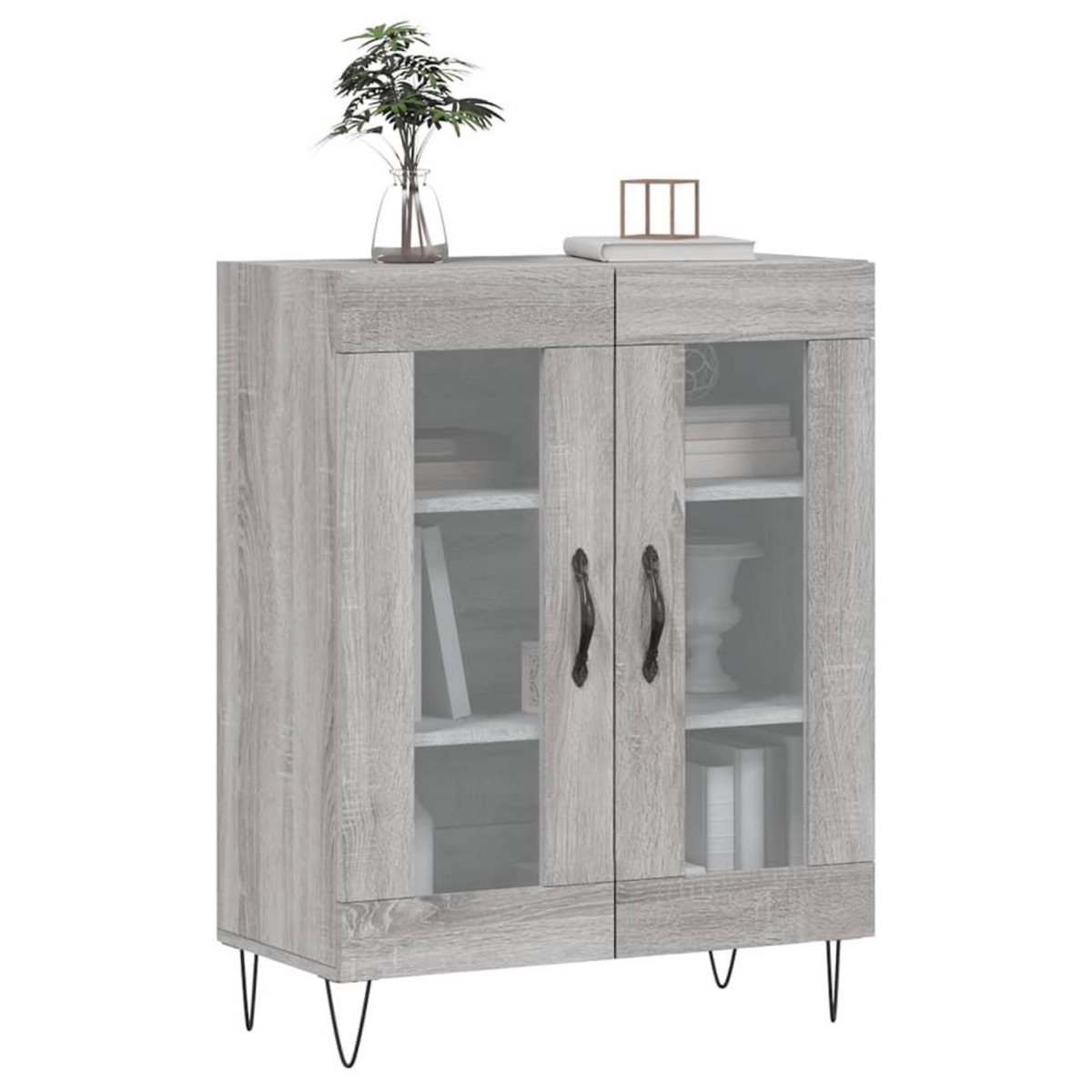 VIDAXL Buffet sonoma gris 69,5x34x90 cm bois d'ingenierie