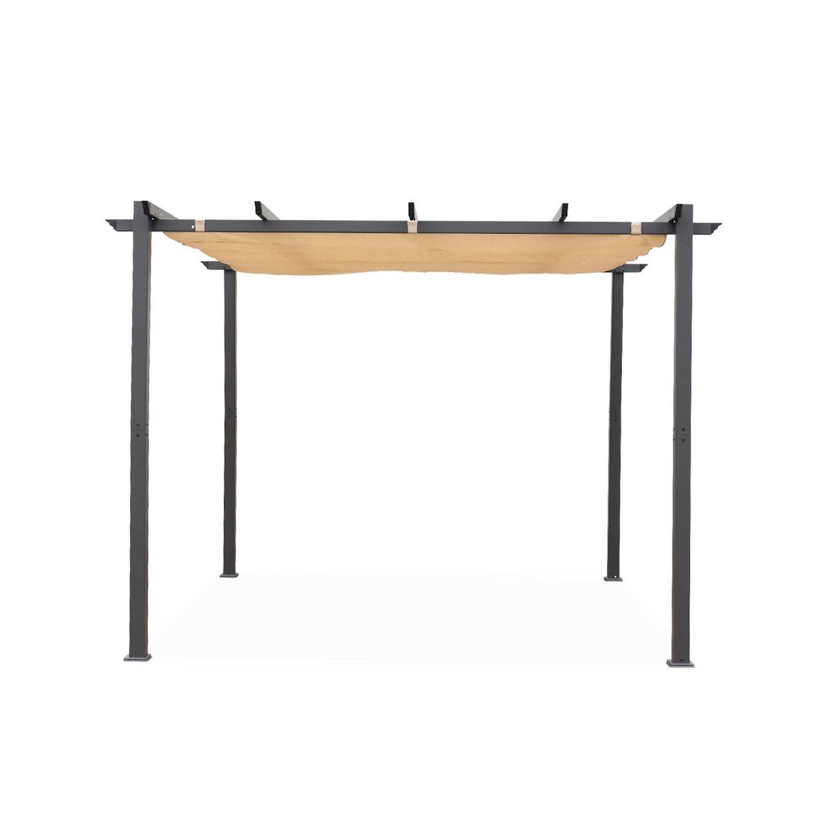 SWEEEK Pergola, aluminium, 3x3m, toile coulissante