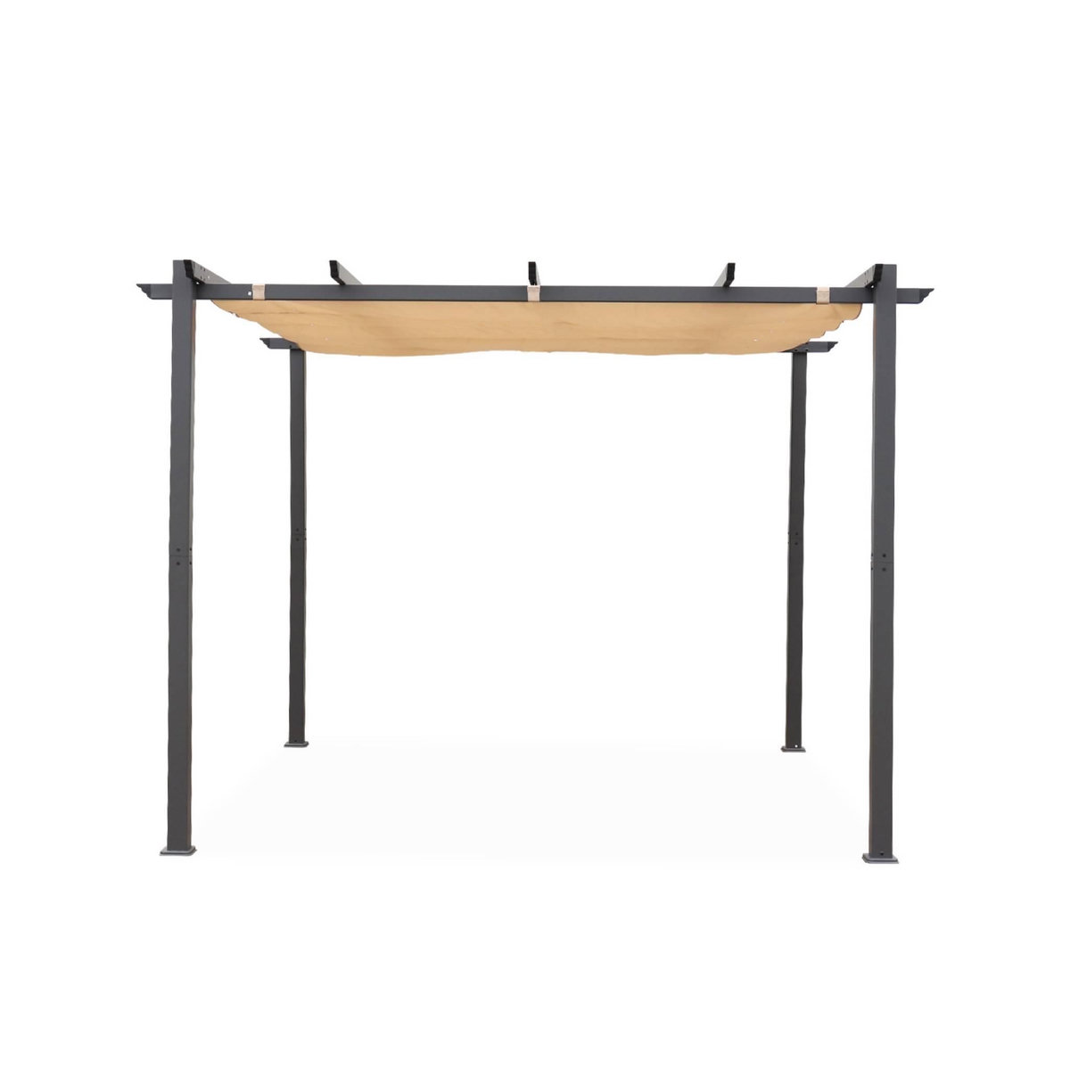 SWEEEK Pergola, aluminium, 3x3m, toile coulissante