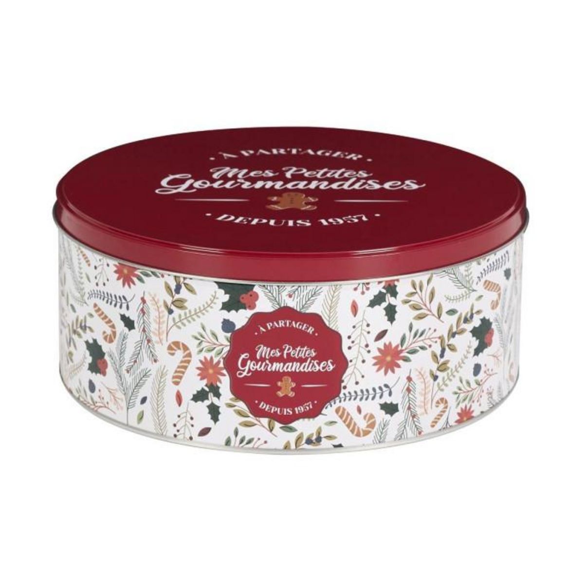 Paris Prix Lot de 3 Boîtes en Métal  Mes Petites Gourmandises  25cm Rouge