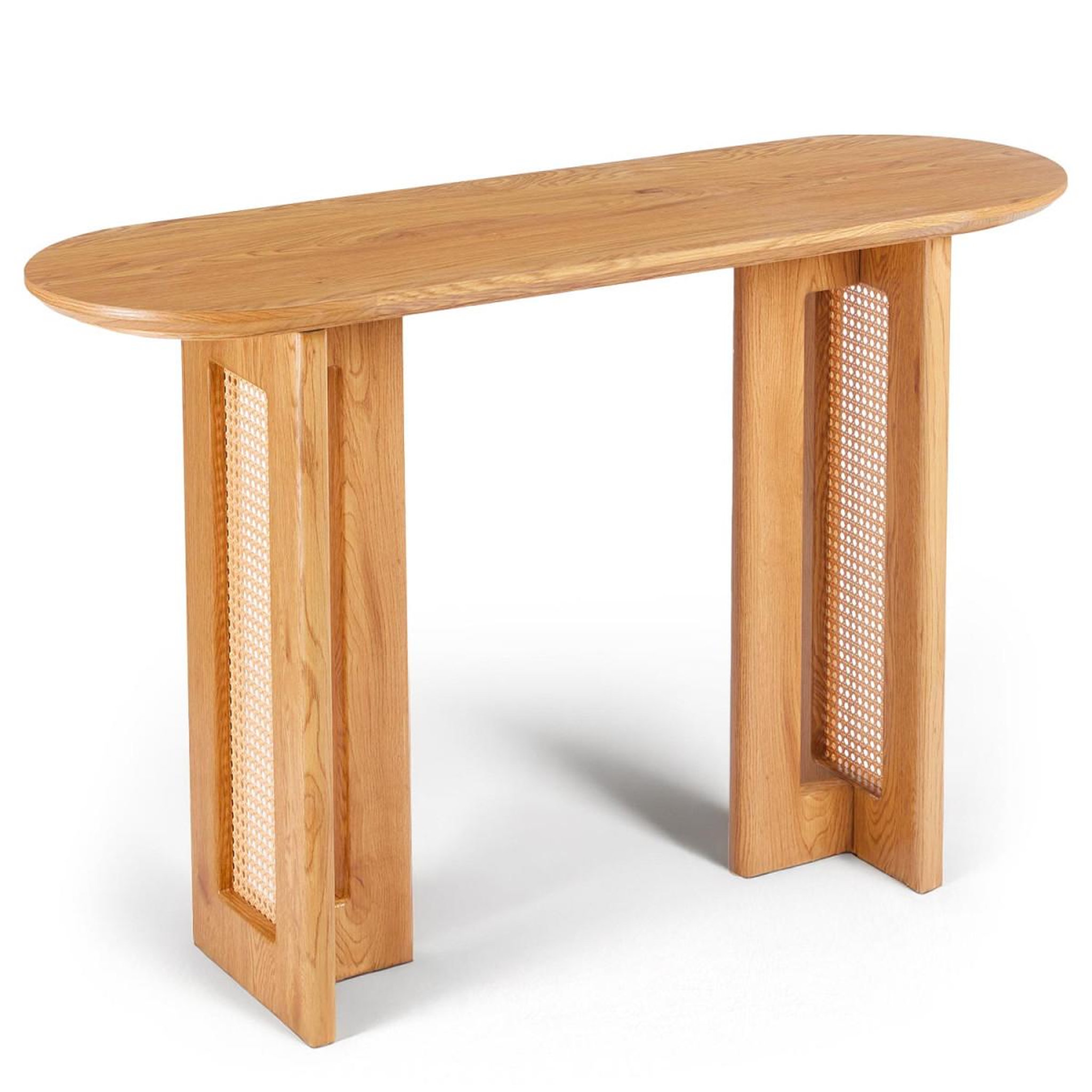Paris Prix Console Design Cannage  Bohème  120cm Chêne Clair