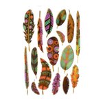 Paris Prix Stickers Effet Métal  Plumes  Multicolore