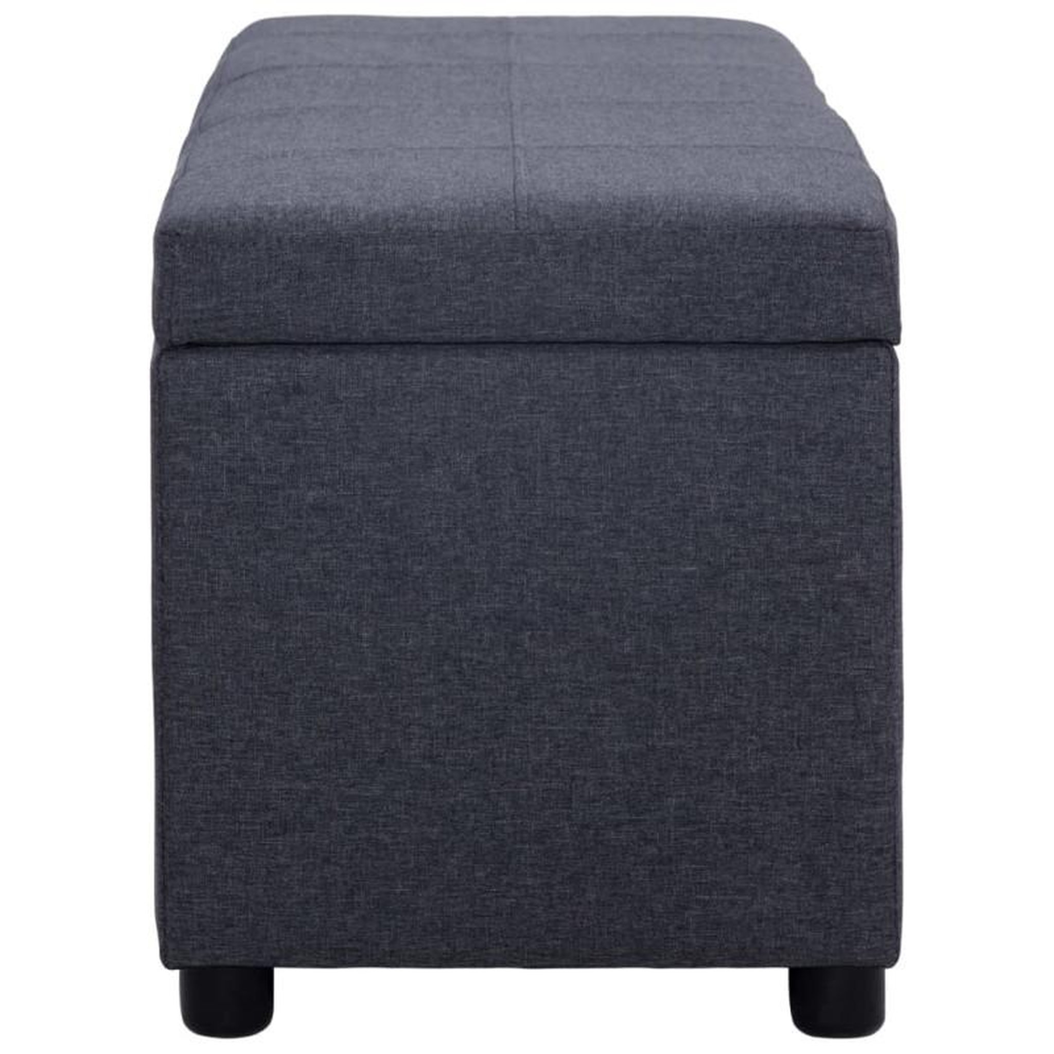 Voir la diapositive 3 : VIDAXL Banc avec compartiment de rangement 116 cm Gris foncé Polyester