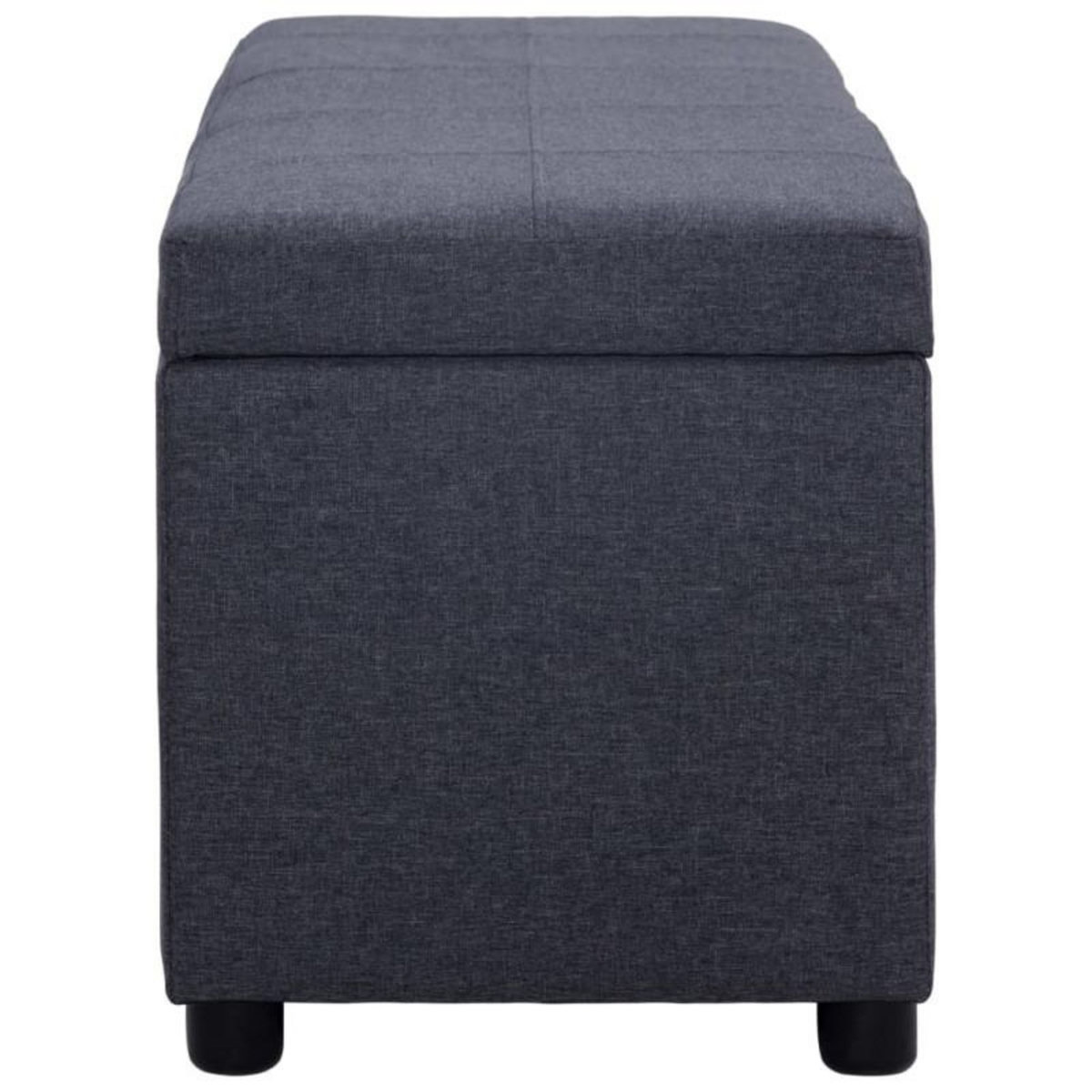 VIDAXL Banc avec compartiment de rangement 116 cm Gris foncé Polyester
