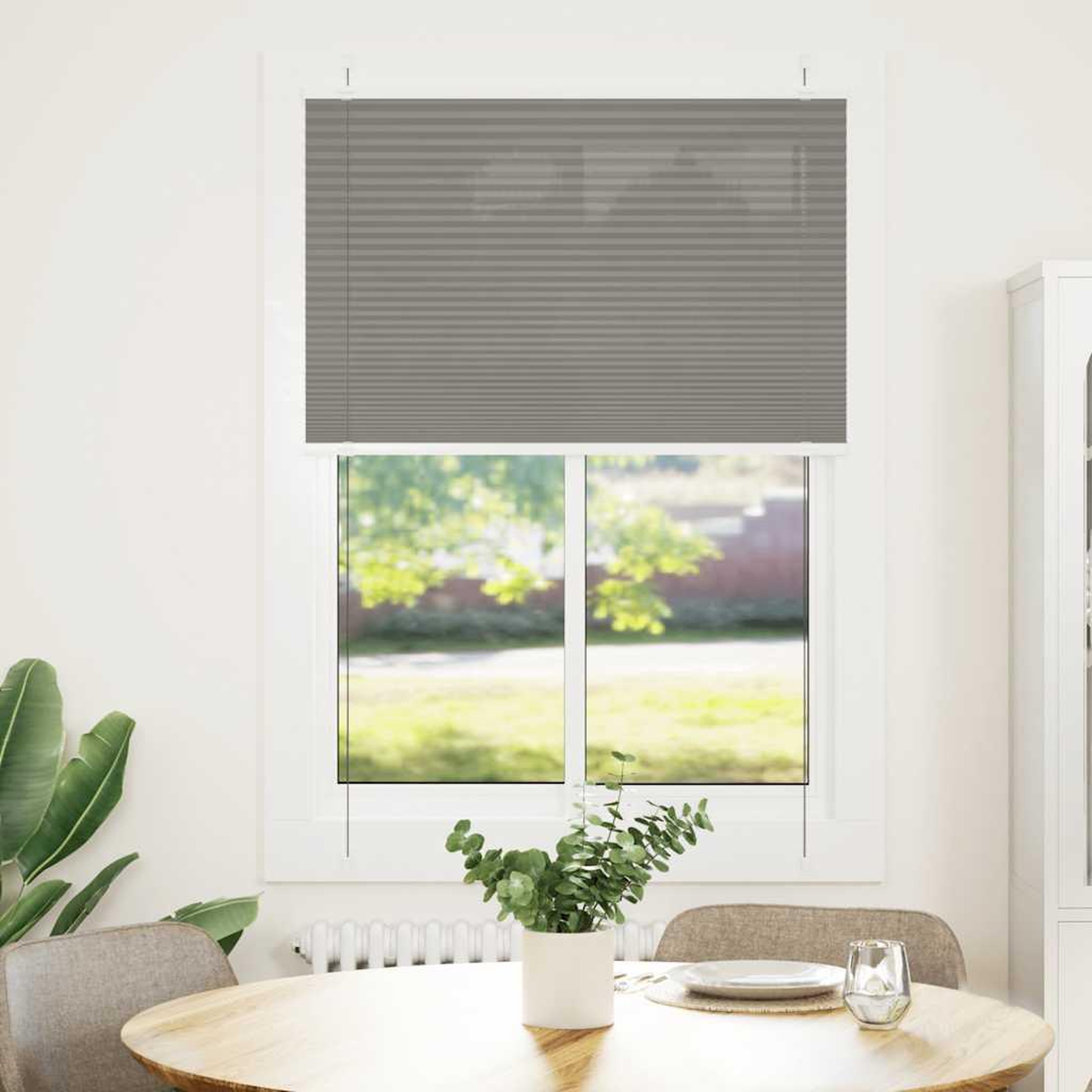 VIDAXL Store plisse anthracite 85x100 cm largeur du tissu 84,4 cm