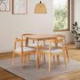 Voir la diapositive 2 : VS VENTA-STOCK Ensemble table 80x80 cm et 4 chaises de salle à manger Corzo Chêne