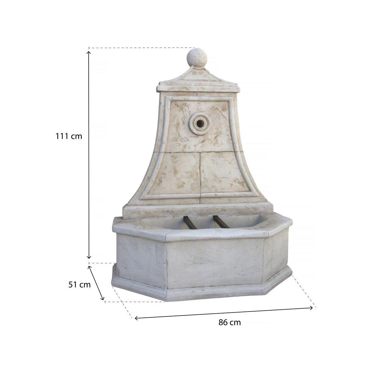 Habitat et Jardin Fontaine   Baccarat  - Pierre reconstituée  - 86 x 51 x 111 cm
