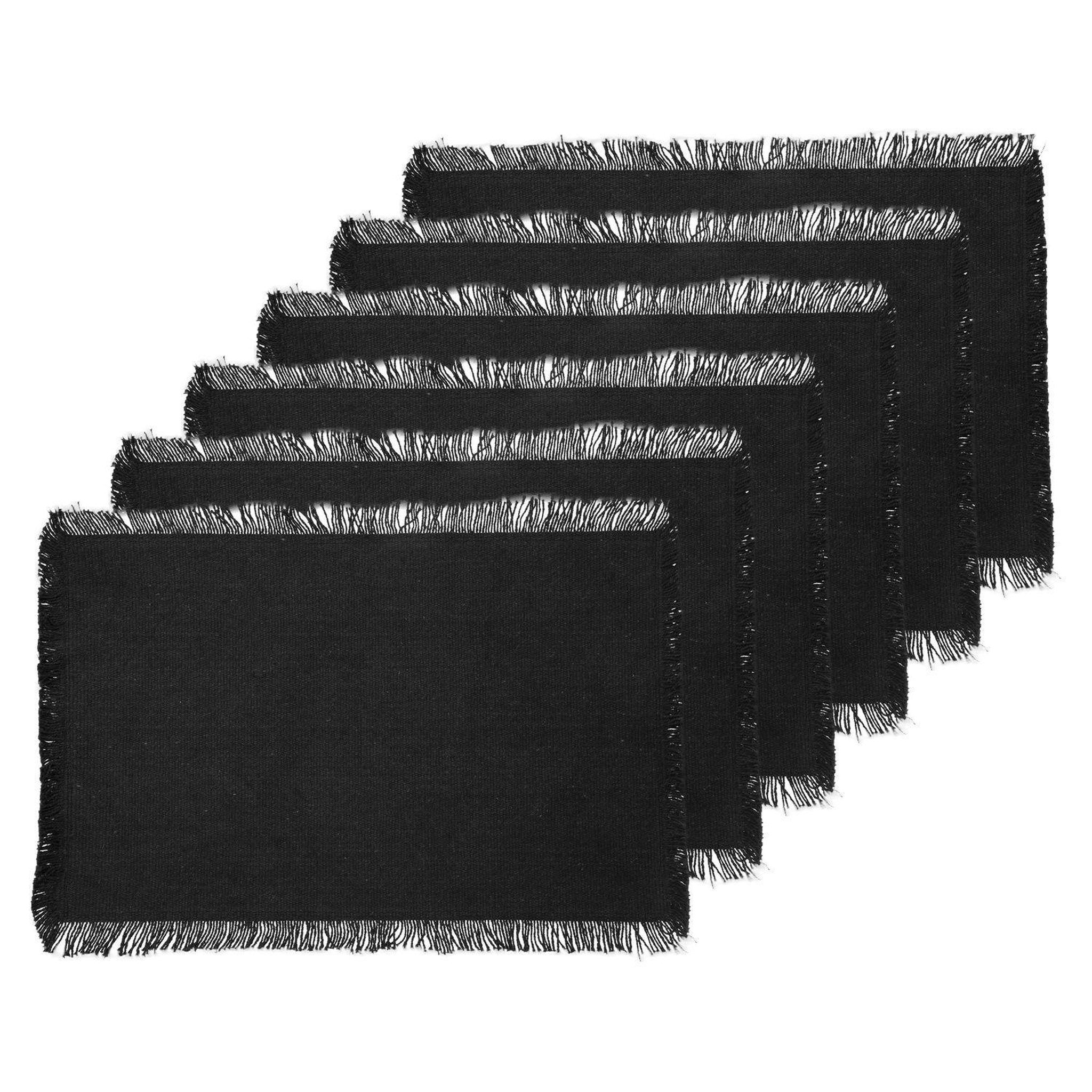 Voir la diapositive 1 : TOILINUX Lot de 6 Sets de table Maha en coton